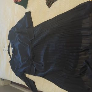 Luxe By Seraphine flowy navy blue dress